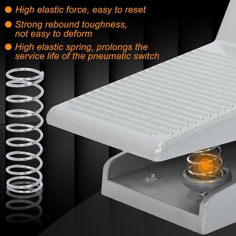AIWFL Pneumatic Foot Pedal Valve 4F210-08G 1/4" NPT Nonslip Momentary 2 Position 5 Way Pressure Control Foot Air Switch Foot Switch - Image 4